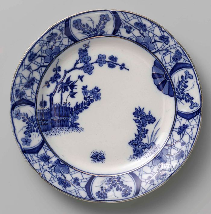 chinoiserie, plate, blue and white