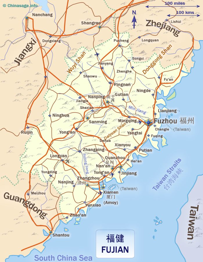 Map of Fujian,China map, Fujian map