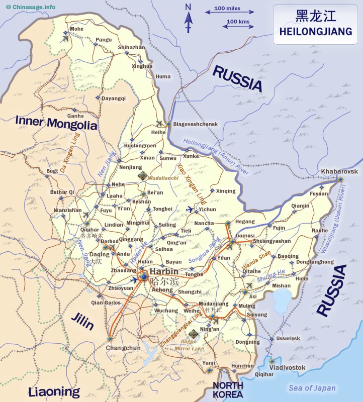 Map of Heilongjiang,Heilongjiang province map