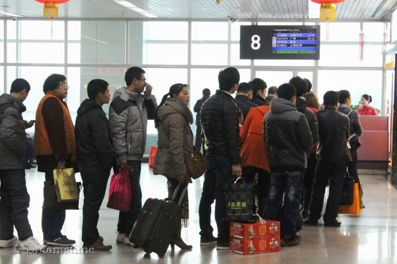 airport, people, queue