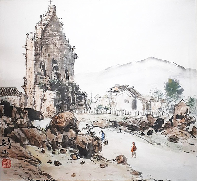 artist, landscape, Guo Jianfu