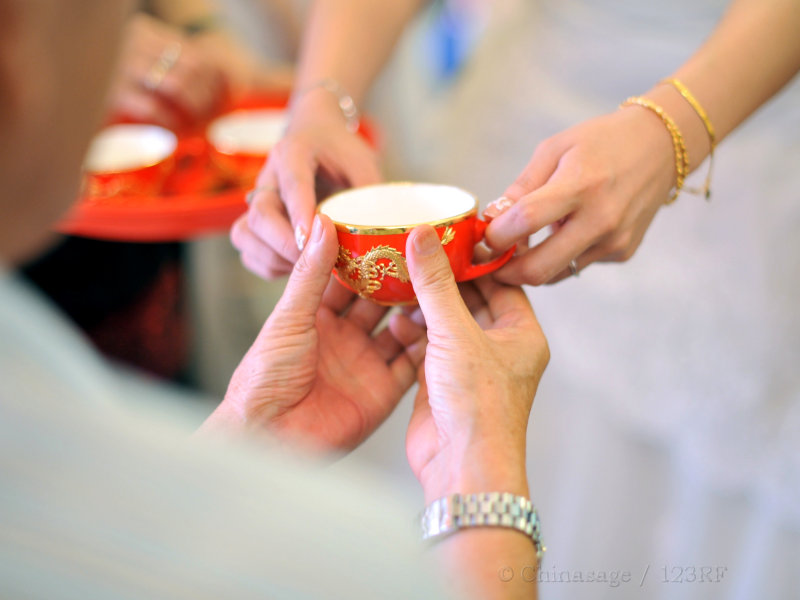 marriage, tea, ceremony, filial piety