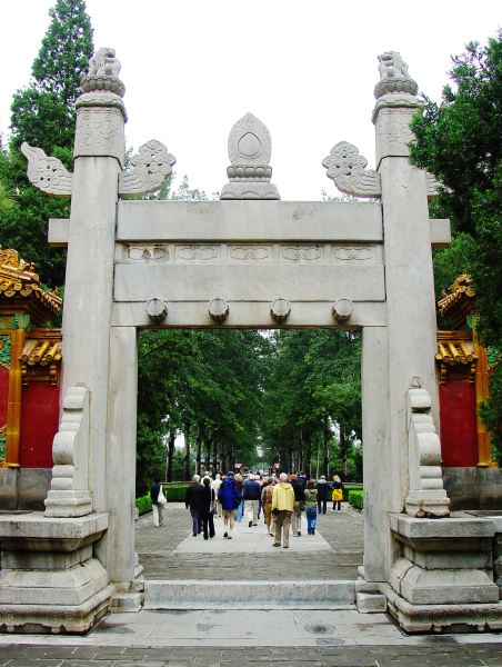 ming tombs, dragon and phoenix gate, gate
