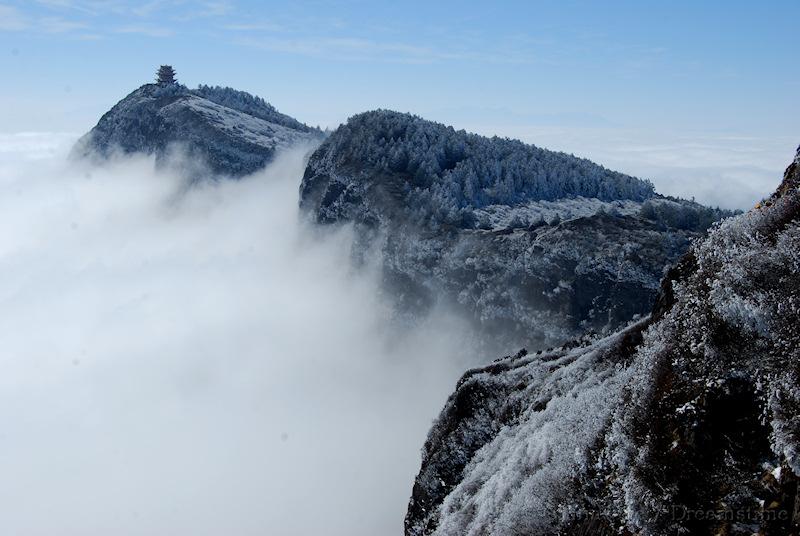 Sichuan, Mount Emei, mountains, ice