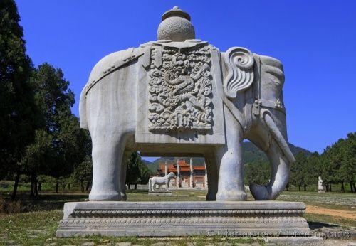 Qing dynasty, Beijing, sacred way, elephant