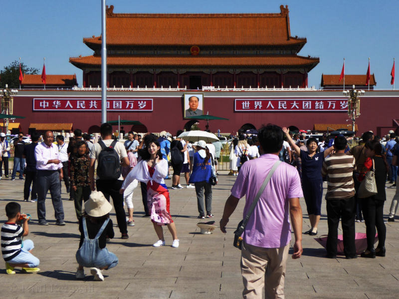 Tiananmen square, Mao Zedong, people, crowd, PKChina-69