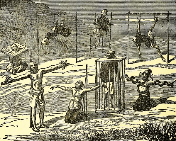 torture,  cangue. neck tower
