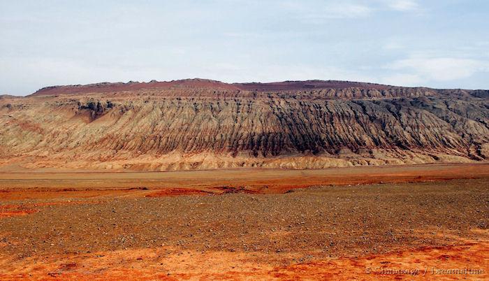 Xinjiang, Turpan, desert, flaming mountains