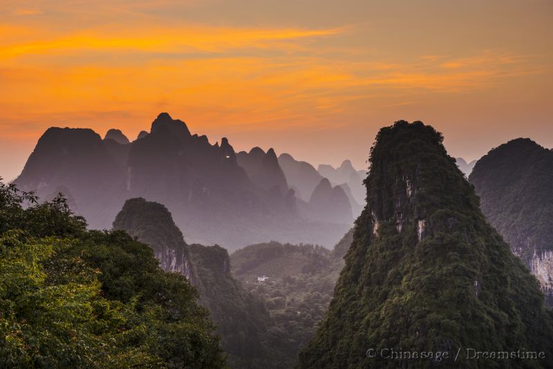 Guangxi, mountains, landform