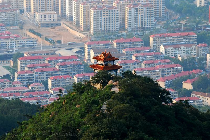 Shandong, Yantai, architecture, modern housing, pavilion