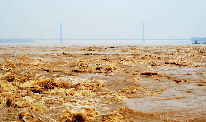 Yellow river, river, bridge