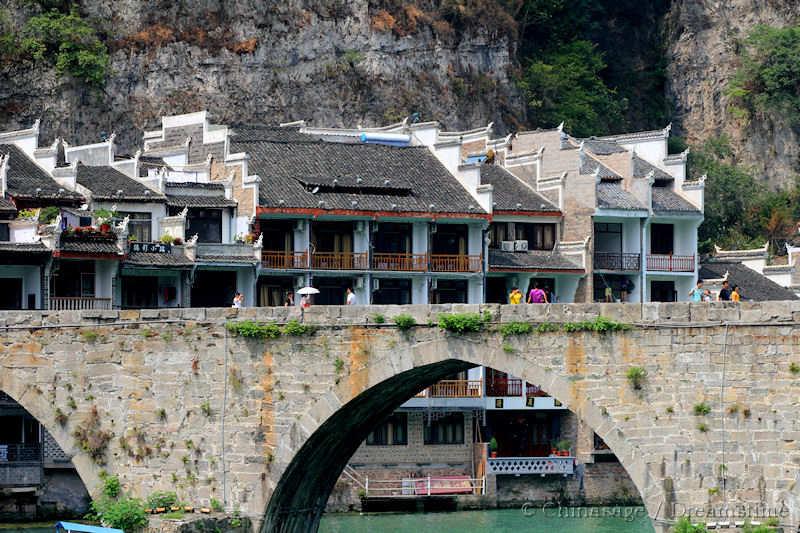 Guizhou, village, bridge