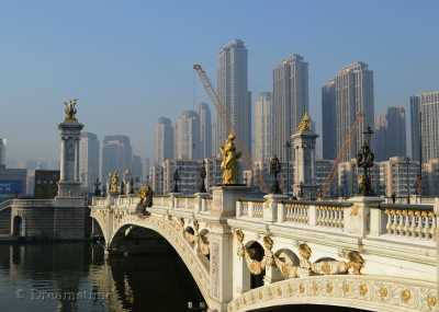 Tianjin, bridge, skyscraper