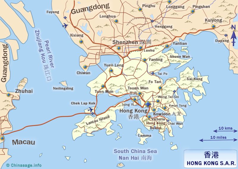 Hong Kong And China Maps