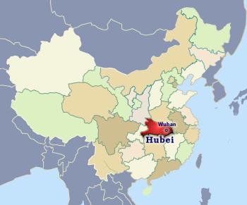 Position of Hubei in China