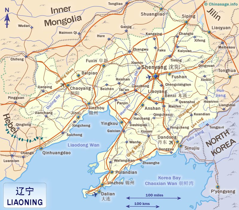 Map of Liaoning,Liaoning province map