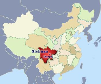 Position of Sichuan in China