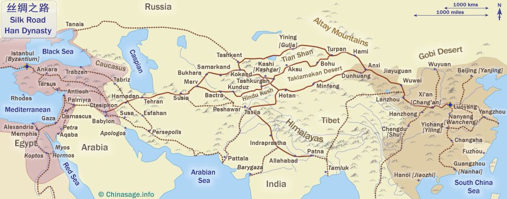 the silk road map The Silk Road To China