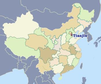 Position of Tianjin in China